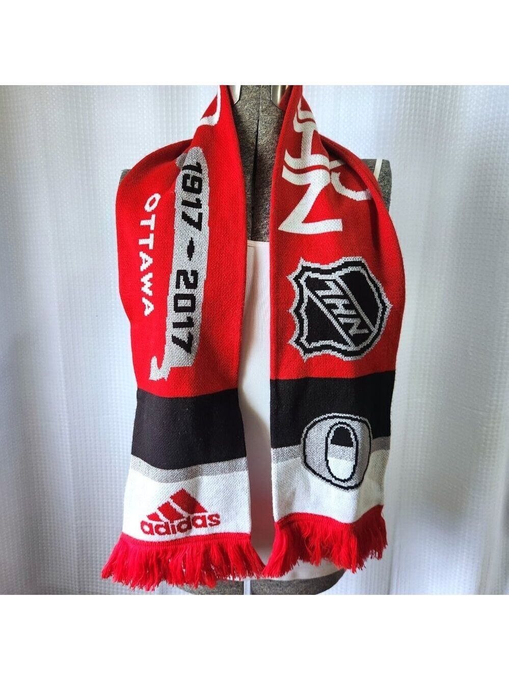Nhl 100 Classic Scarf Ottawa Senators Montreal Canadians adidas 1917-2017